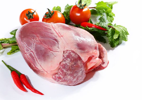 Cháo khổ qua rau muống tim lợn