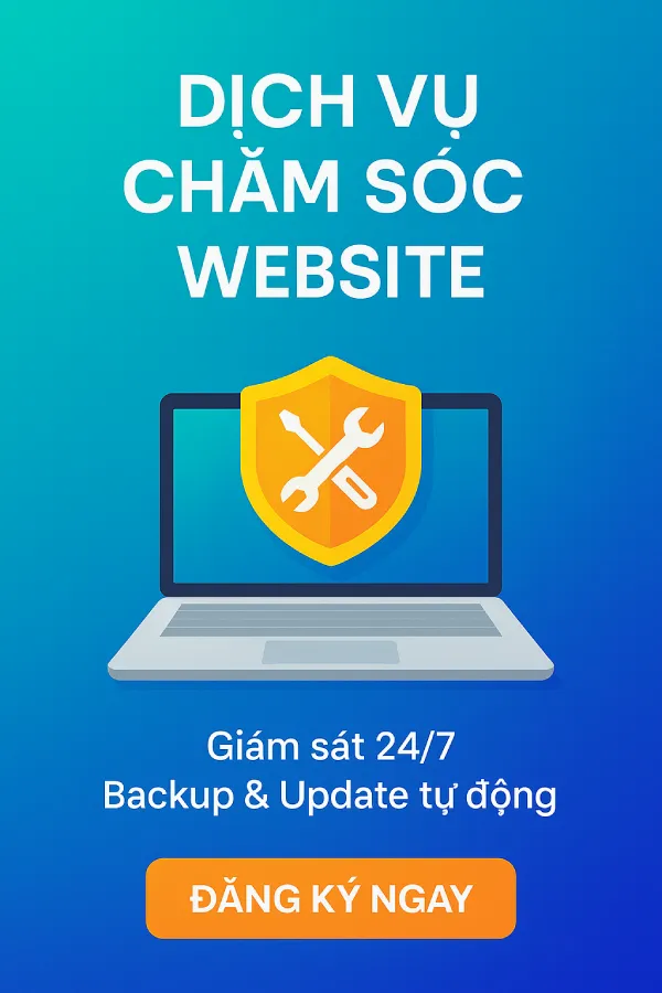 Dịch vụ chăm sóc website
